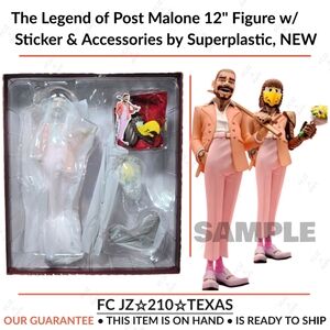 The Legend of Post Malone 12"Figure w/ Sticker & Accessories by Superplastic NEW